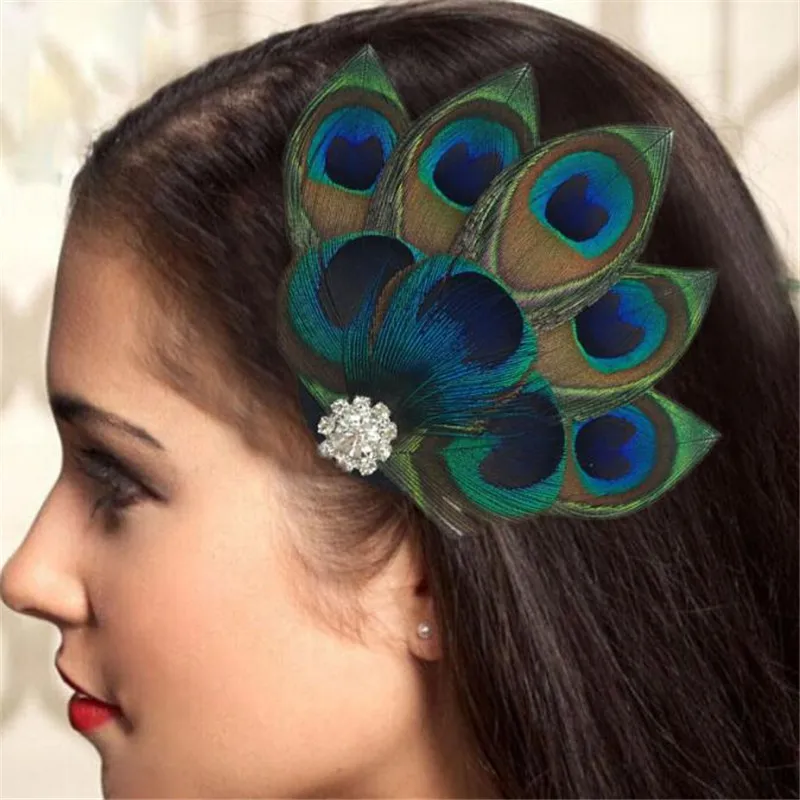 New 1pc Women Peacock Feather Rhinestones Bridal Wedding Hair Clip Hairpin de30de8
New 1pc Women Peacock Feather Rhinestones Bridal Wedding Hair Clip Hairpin de30de8