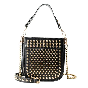 Fashion Women Pu Leather Shoulder Bag High Quality Ladies Chain Crossbody Bag Luxury Designer Rivet Female Small Messenger Bags
Fashion Women Pu Leather Shoulder Bag High Quality Ladies Chain Crossbody Bag Luxury Designer Rivet Female Small Messenger Bags