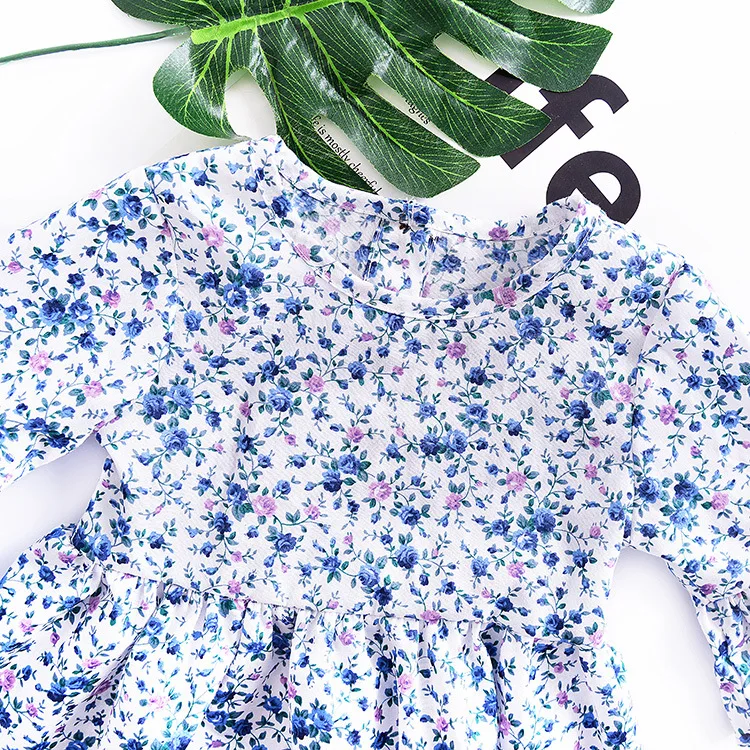 Mother nest Floral Summer Cute Girls Baby Half Sleeves Dress Cotto Puff Newborn Clothes Children Kids Flower Infant Princess (15)