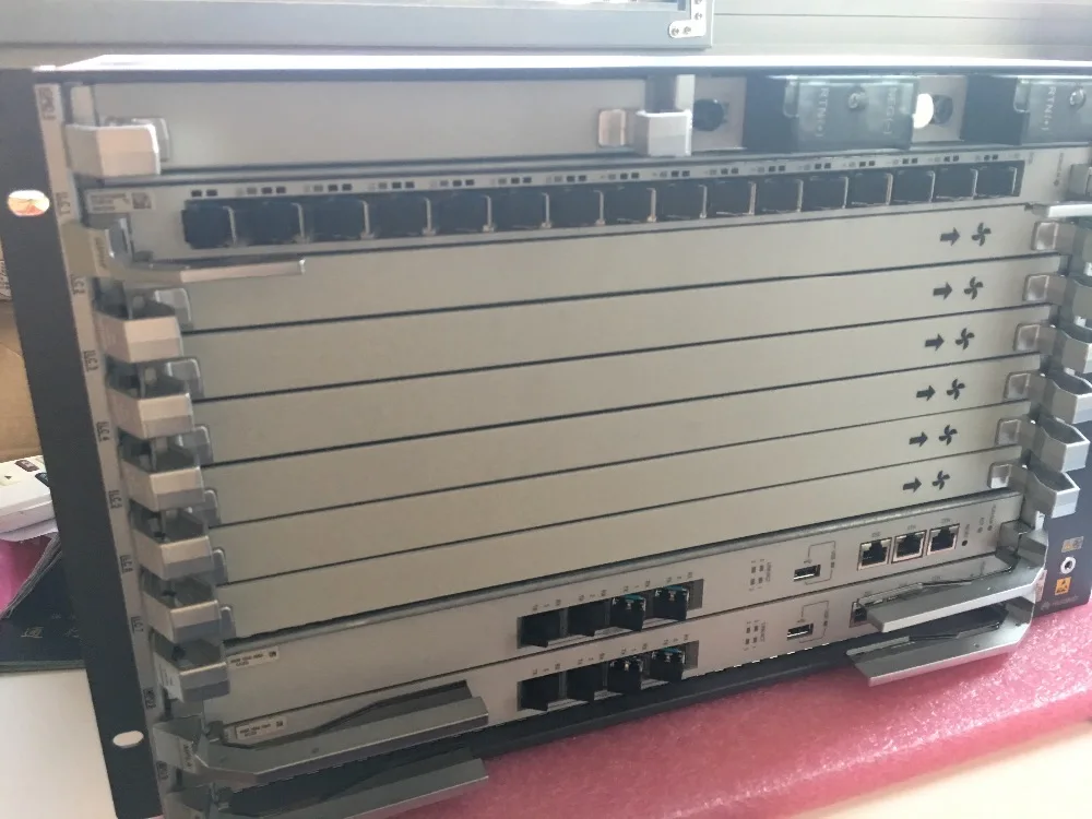HW OLT SmartAX MA5800-X7 included 2*PILA and 2*MPLA and 1* 16 ports boards GPHF with 16 C+ SFP
HW OLT SmartAX MA5800-X7 included 2*PILA and 2*MPLA and 1* 16 ports boards GPHF with 16 C+ SFP