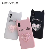 Heyytle Quicksand Glitter Phone Case For iphone X 8 7 6 6S Plus Cases Lovely Cat Back Cover 3D Love Pattern Shell Female Capa
Heyytle Quicksand Glitter Phone Case For iphone X 8 7 6 6S Plus Cases Lovely Cat Back Cover 3D Love Pattern Shell Female Capa
