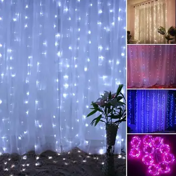 3x3m 300LED Curtain Lamp Copper Wire Fairy String Light Wedding Party Decor LED Transparent Copper Wire for Party Christmas
3x3m 300LED Curtain Lamp Copper Wire Fairy String Light Wedding Party Decor LED Transparent Copper Wire for Party Christmas