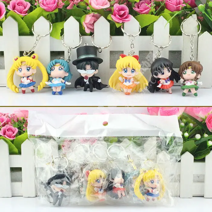 Sailor Moon Mars Jupiter Venus Mercury Keychains Action Figures Toys Dolls 6pcs/set Free Shipping
Sailor Moon Mars Jupiter Venus Mercury Keychains Action Figures Toys Dolls 6pcs/set Free Shipping