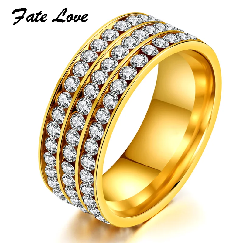 Fate Love New Stainless Steel Ring For Women Men Vintage Zircon Gold Silver Black Wedding Titanium Rings Female Fashion Jewelry
Fate Love New Stainless Steel Ring For Women Men Vintage Zircon Gold Silver Black Wedding Titanium Rings Female Fashion Jewelry
