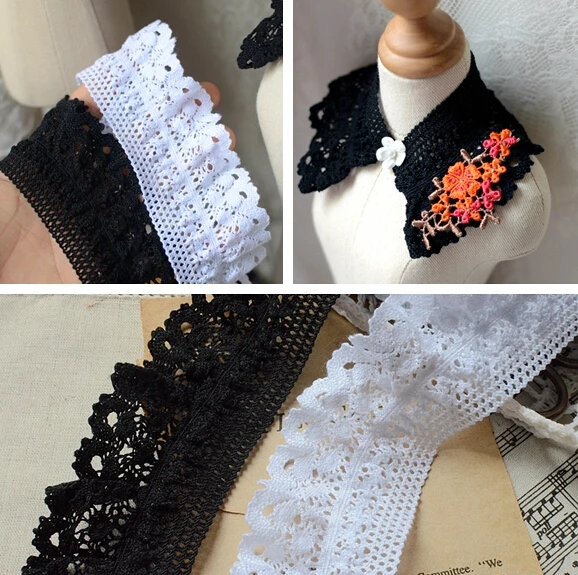 2 Meters 4.8cm Width Black White Crochet Lace Ribbon Knit Craft Decoration Fabric Elastic Cotton Lace Fabric Free Shipping
2 Meters 4.8cm Width Black White Crochet Lace Ribbon Knit Craft Decoration Fabric Elastic Cotton Lace Fabric Free Shipping