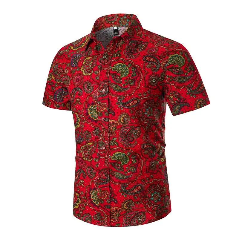 M-3XL Linen Shirts Men Retro pattern Hawaii Dress Shirts Mens Clothing Slim fit Short sleeve Black Red 2019 New
M-3XL Linen Shirts Men Retro pattern Hawaii Dress Shirts Mens Clothing Slim fit Short sleeve Black Red 2019 New