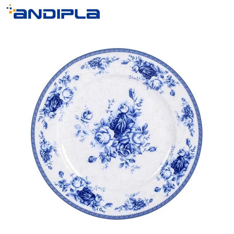 

8/10/12 inch Jingdezhen Blue and White Porcelain Kitchen Tableware Ceramic Dinner Plate Steak Spaghetti Dish Salad Fruit Plates