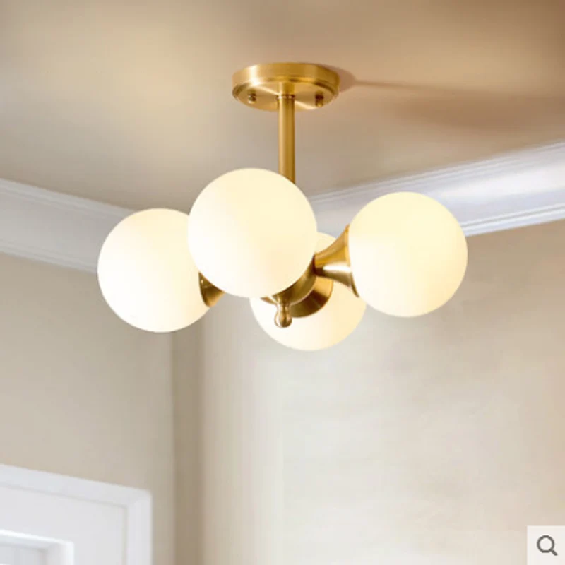 Nordic Creative LED Lamps Simple White Glass Ball E27 Lighting Livingroom Bedroom Dinning Room Copper Decor Home Ceiling Fixture
Nordic Creative LED Lamps Simple White Glass Ball E27 Lighting Livingroom Bedroom Dinning Room Copper Decor Home Ceiling Fixture