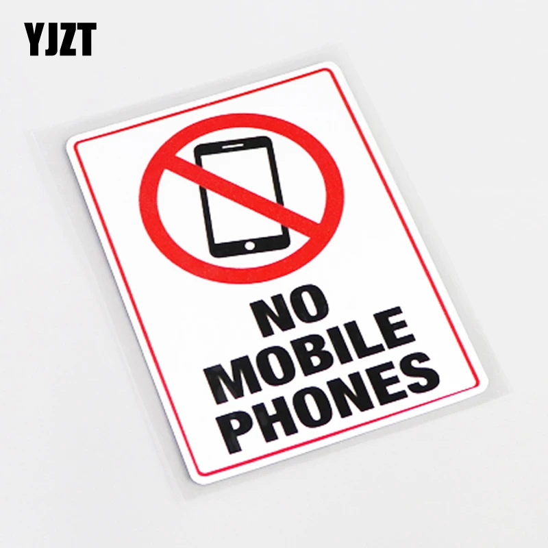 YJZT 8 см * 11 2 Предупреждение ющий знак без мобильных телефонов наклейка
