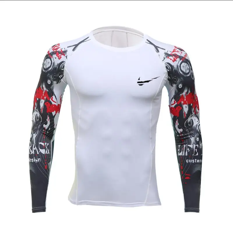 Brand Men's Long Sleeve Rashguard Running Fitness Tight Warm Men's T-Shirts Compression Shirt MMA Crossfit Gym
Brand Men's Long Sleeve Rashguard Running Fitness Tight Warm Men's T-Shirts Compression Shirt MMA Crossfit Gym