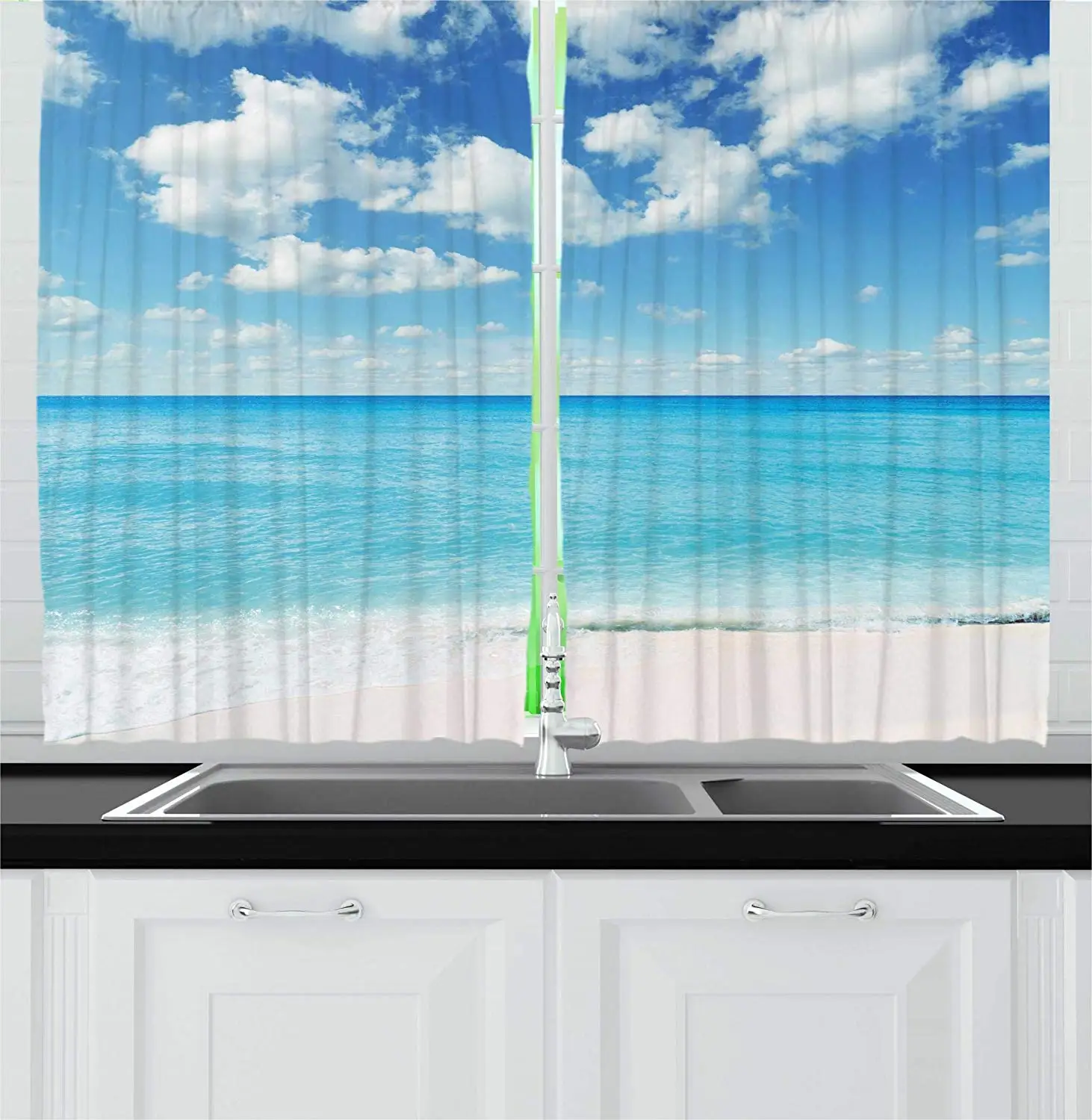 Tropical Curtains Exotic Beach with Vivid Sky Sunny Day Holiday Relaxing Ocean Island Scenery Window Drapes for Living Room
Tropical Curtains Exotic Beach with Vivid Sky Sunny Day Holiday Relaxing Ocean Island Scenery Window Drapes for Living Room