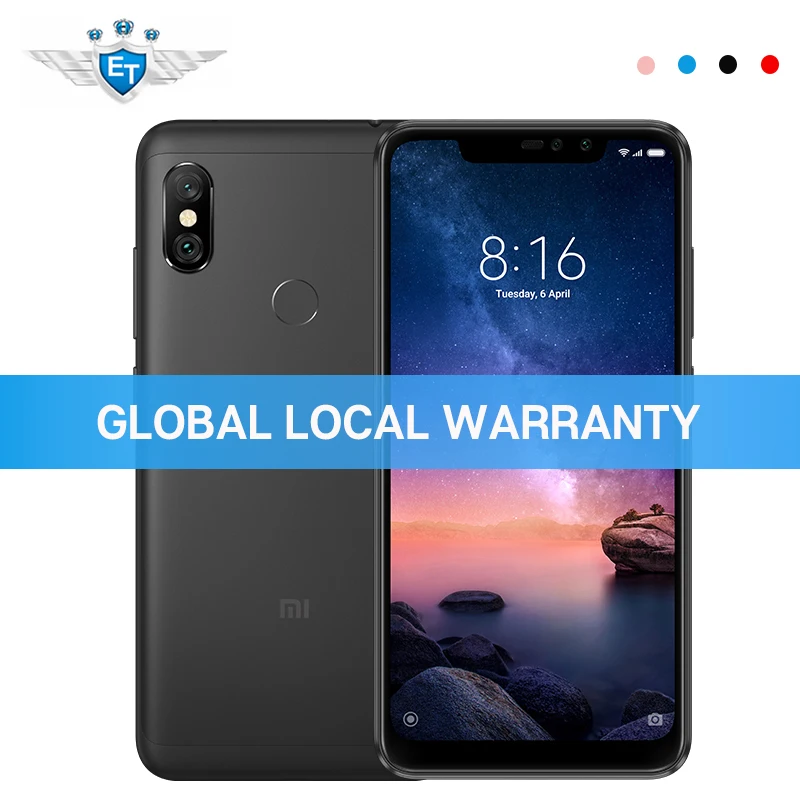 Global Version Xiaomi Redmi Note 6 Pro 4GB 64GB 14nm Snapdragon 636 6.26'' Mobile Phone AI Dual Camera 20MP Front Camera 4000mAh
Global Version Xiaomi Redmi Note 6 Pro 4GB 64GB 14nm Snapdragon 636 6.26'' Mobile Phone AI Dual Camera 20MP Front Camera 4000mAh