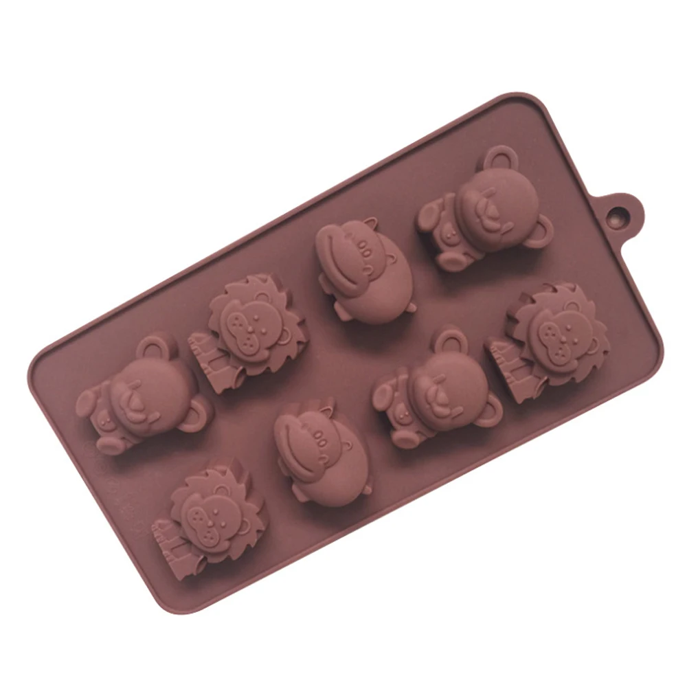 

8PCS Lion hippo Chocolate Silicone Molds lion calf bear cake baking mold, Fondant Chocolate soap mold Wholesale