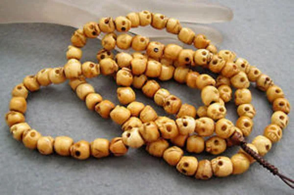 

Free shipping Wholesale cheap Classic 108 Skull Beads Buddhist Prayer Mala Necklace / Shipping