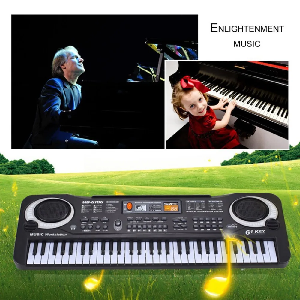 TOP 61 Key Digital Electronic Piano Keyboard With Microphone Musical Instrument Gift For Children EU Plug
TOP 61 Key Digital Electronic Piano Keyboard With Microphone Musical Instrument Gift For Children EU Plug