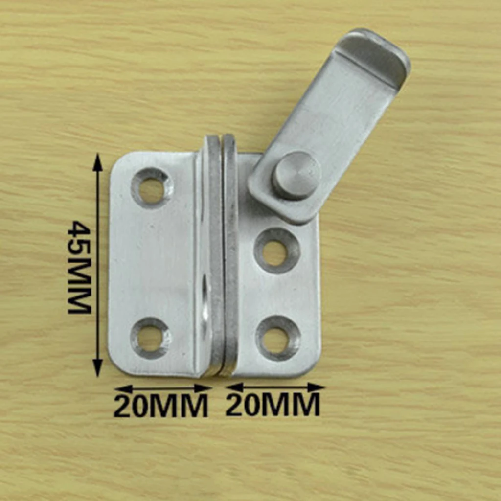 Slide Bolt Latch Gate Latches Safety Door Lock 40x45mm Stainless Steel Brushed Finish with Padlock Hole