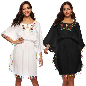 Pareo Beach Tunic Swimwear Women's Cover Up May Beachwear Woman Swimsuit 2019 Embroidery Long Sleeve Color Macrame High Waist
Pareo Beach Tunic Swimwear Women's Cover Up May Beachwear Woman Swimsuit 2019 Embroidery Long Sleeve Color Macrame High Waist