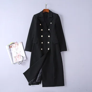High quality 2018 new fashion tweed fabric black solid color loose casual temperament metal button women's coat jacket
High quality 2018 new fashion tweed fabric black solid color loose casual temperament metal button women's coat jacket