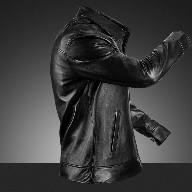 Autumn 2019 New Men's Genuine Leather Jacket Smart Casual Real Sheepskin Jacket De Couro Masculina Men Pure Leather Coat For Men
Autumn 2019 New Men's Genuine Leather Jacket Smart Casual Real Sheepskin Jacket De Couro Masculina Men Pure Leather Coat For Men