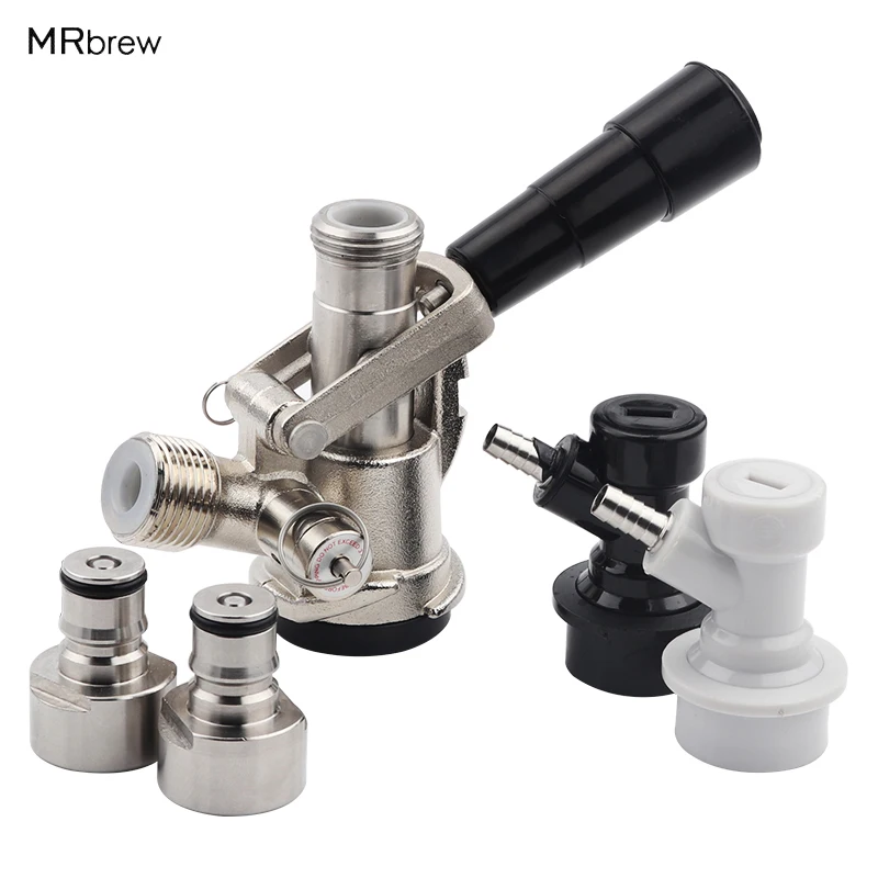 D System Tap Draft Beer Keg Coupler Lever Handle with Pressure Relief Valve and Gas & Liquid posts Beer Dispenser Beer Keg Tap
D System Tap Draft Beer Keg Coupler Lever Handle with Pressure Relief Valve and Gas & Liquid posts Beer Dispenser Beer Keg Tap