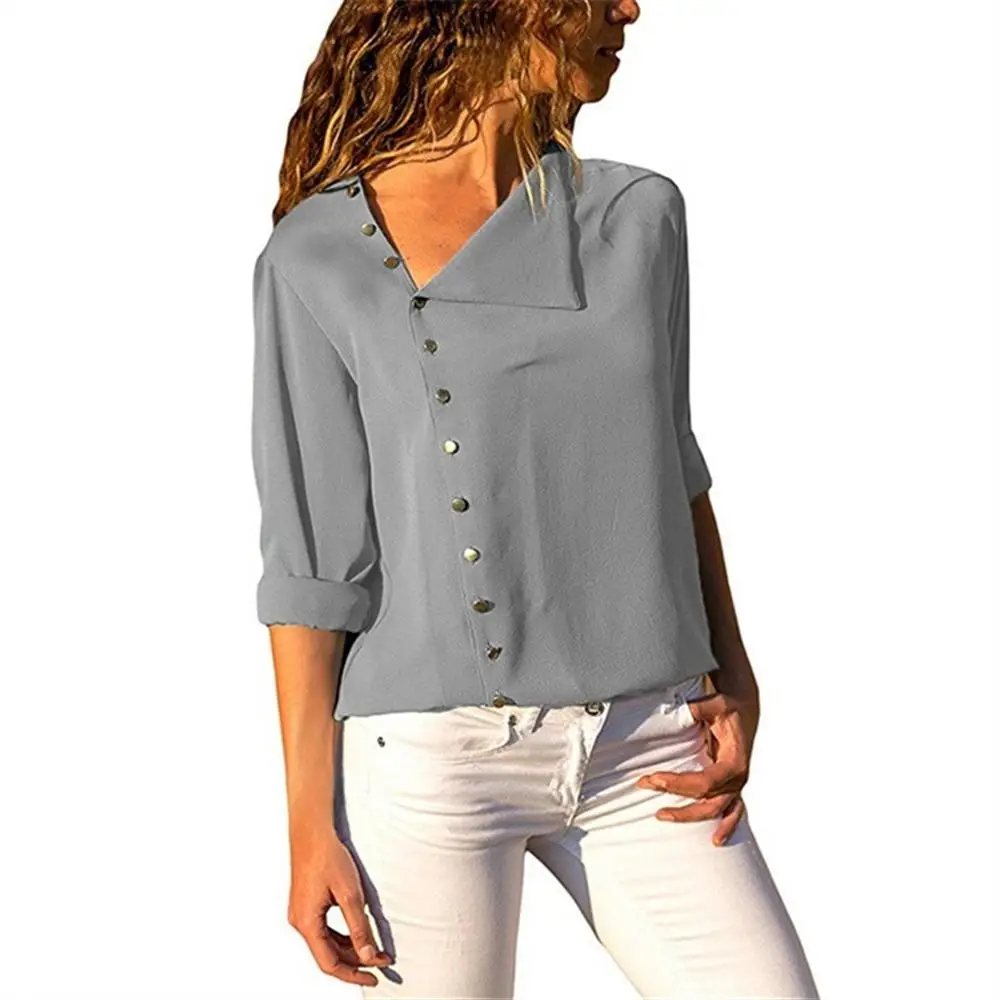 Womens Tops and Blouses 2018 Women Casual Solid Long Sleeve Blouse Shirt Women Irregular Collar Regular Blusas Chemise Femme
Womens Tops and Blouses 2018 Women Casual Solid Long Sleeve Blouse Shirt Women Irregular Collar Regular Blusas Chemise Femme