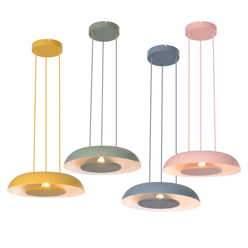 Nordic Single Simple Pendant Lights macarons post modern minimalist creative foyer lamp creative colorful LED iron art droplight 
Nordic Single Simple Pendant Lights macarons post modern minimalist creative foyer lamp creative colorful LED iron art droplight