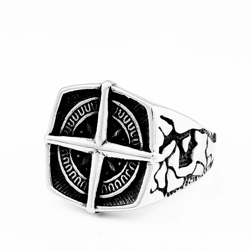 BEIER Fashion lychee viking geometric stainless steel men pirate compass ring Punk Cross Finger ring Vintage jewelry BR8-108
BEIER Fashion lychee viking geometric stainless steel men pirate compass ring Punk Cross Finger ring Vintage jewelry BR8-108
