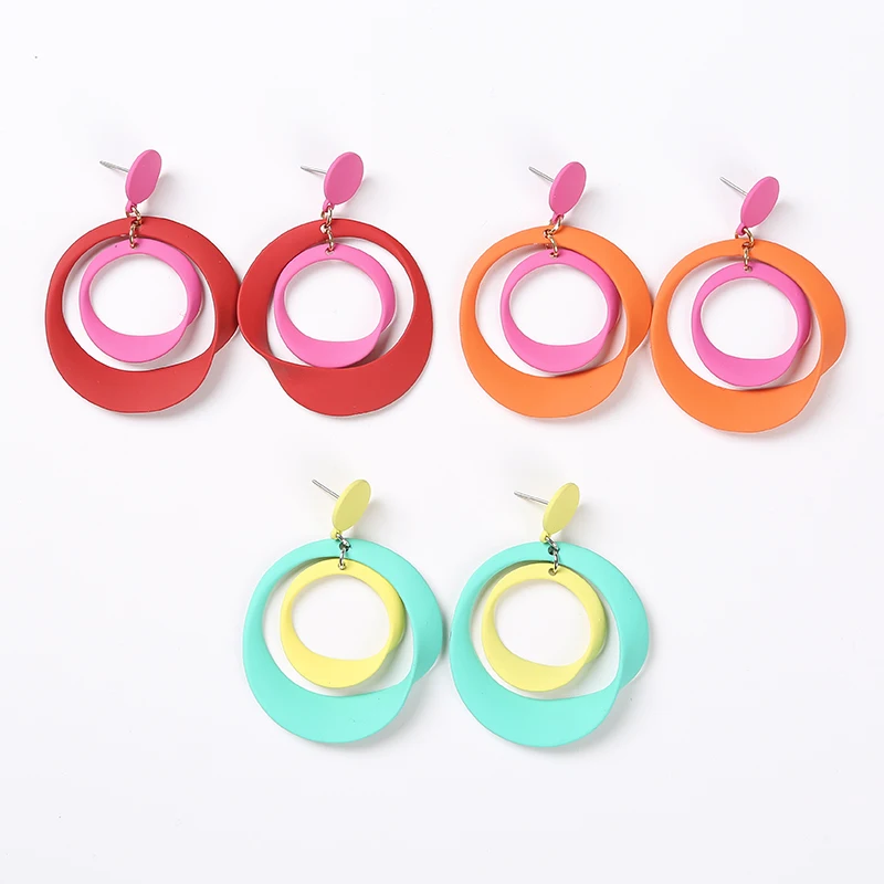 ZI.SEN Fashion Personality Colorful Double layer Circle Dangle Earrings For Women Party Statement Drop Earrings Jewelry Gift
ZI.SEN Fashion Personality Colorful Double layer Circle Dangle Earrings For Women Party Statement Drop Earrings Jewelry Gift