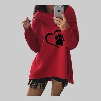 2018 New Fashion Heart Cat Footprint Pattern Print Tops Hoodies Kawaii Sweatshirt Femmes Cotton Girls Plus Size Street Thick
2018 New Fashion Heart Cat Footprint Pattern Print Tops Hoodies Kawaii Sweatshirt Femmes Cotton Girls Plus Size Street Thick