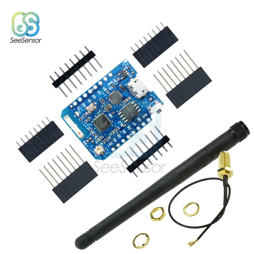 Внешняя антенна для WEMOS D1 Mini Pro 16 Мб разъем ESP8266 поддержка Wi Fi макетная плата Micro USB
