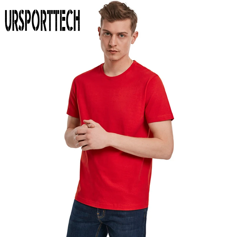 URSPORTTECH Brand Mens T Shirt Summer 100% Cotton Pure Color Round Neckline Short-sleeved Tshirt Men 5xl Fashion Tee Shirt Homme
URSPORTTECH Brand Mens T Shirt Summer 100% Cotton Pure Color Round Neckline Short-sleeved Tshirt Men 5xl Fashion Tee Shirt Homme