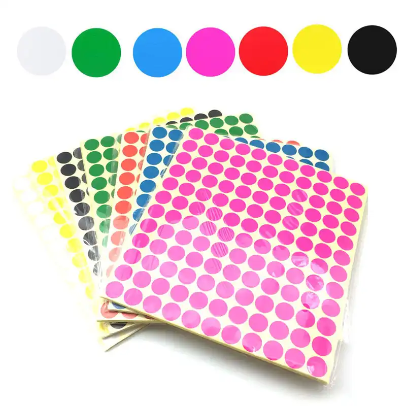3 feuilles de toute taille Dot Stickers Rond Spot CERCLES DOTS étiquettes papier