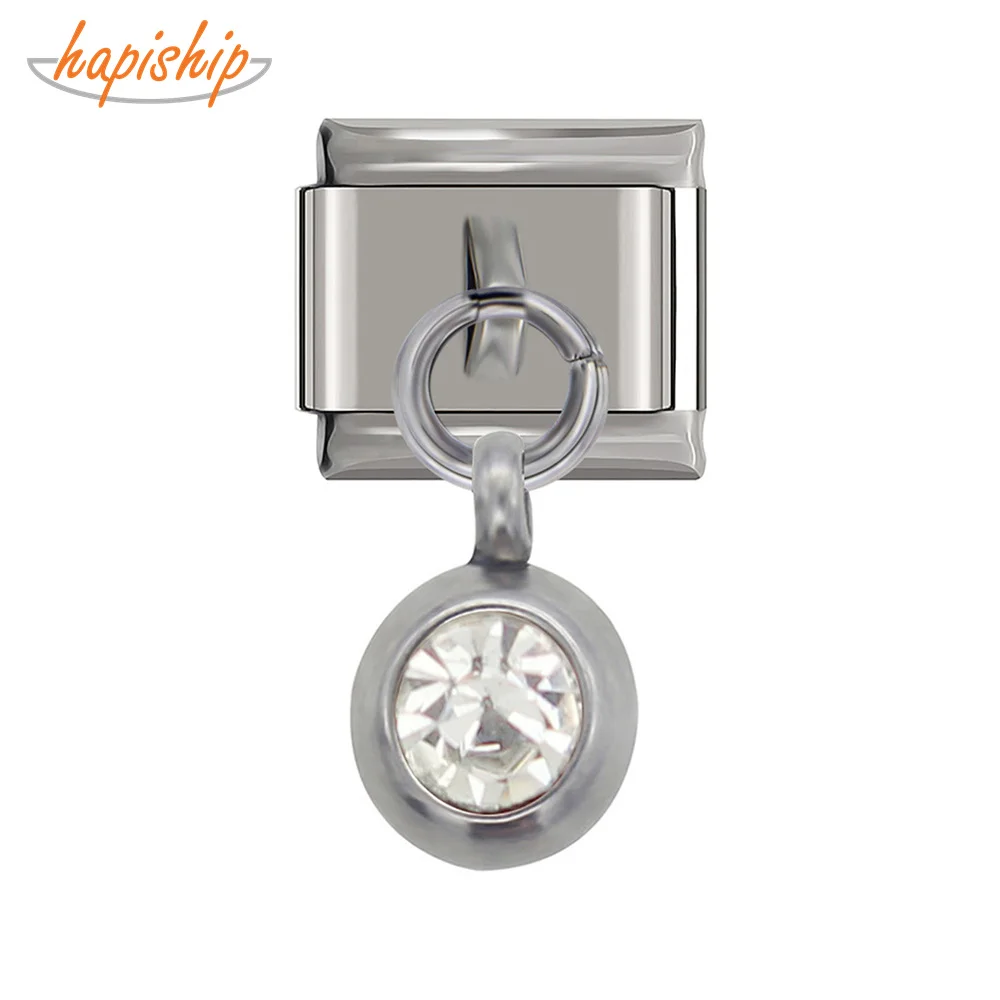 Hapiship 2019 Original Design Stainless Steel Round White CZ Italian Charm Fit 9mm Bracelet Stainless Steel Jewelry Making DJ05
Hapiship 2019 Original Design Stainless Steel Round White CZ Italian Charm Fit 9mm Bracelet Stainless Steel Jewelry Making DJ05