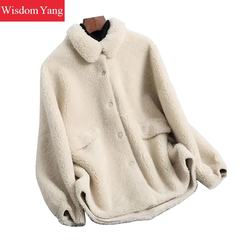 Winter Warm Sheep Wool Coat Beige Jackets Woollen Coats Womens 2018 Fashion Short Oversize Coats Tops Woolen Overcoat Outerwear
Winter Warm Sheep Wool Coat Beige Jackets Woollen Coats Womens 2018 Fashion Short Oversize Coats Tops Woolen Overcoat Outerwear