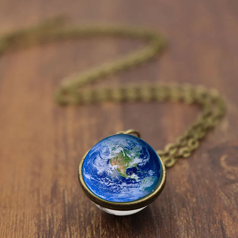 2018 New Double-sided Earth Glass Pendant Necklace Women Men Jewelry Fashion Accessories Universe In Necklaces Dropshipping
2018 New Double-sided Earth Glass Pendant Necklace Women Men Jewelry Fashion Accessories Universe In Necklaces Dropshipping