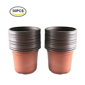 50 Pcs 6" Plastic Plants Nursery Seedlings Pot/Pots Flower Plant Container Seed Starting Pots
50 Pcs 6" Plastic Plants Nursery Seedlings Pot/Pots Flower Plant Container Seed Starting Pots