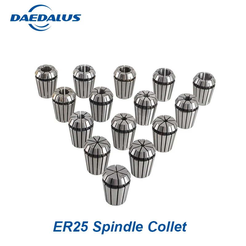 Spindle motor 15pcs ER25 spindle collet High Precision Collet Set For CNC Spindle Engraving Machine Lathe
Spindle motor 15pcs ER25 spindle collet High Precision Collet Set For CNC Spindle Engraving Machine Lathe