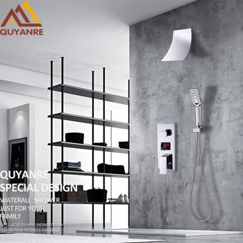 Quyanre Concealed Digital Display Waterfall Shower Faucets Set Waterfall Shower 2 Functions Mixer Tap Faucet Bathroom Shower
Quyanre Concealed Digital Display Waterfall Shower Faucets Set Waterfall Shower 2 Functions Mixer Tap Faucet Bathroom Shower