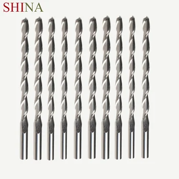 10pcs Milling Curtters 3.175mm Wood Cutter Carbide CNC Milling Tools Set Double Two Flute Spiral Bit Router End Mills PVC Cutter
10pcs Milling Curtters 3.175mm Wood Cutter Carbide CNC Milling Tools Set Double Two Flute Spiral Bit Router End Mills PVC Cutter