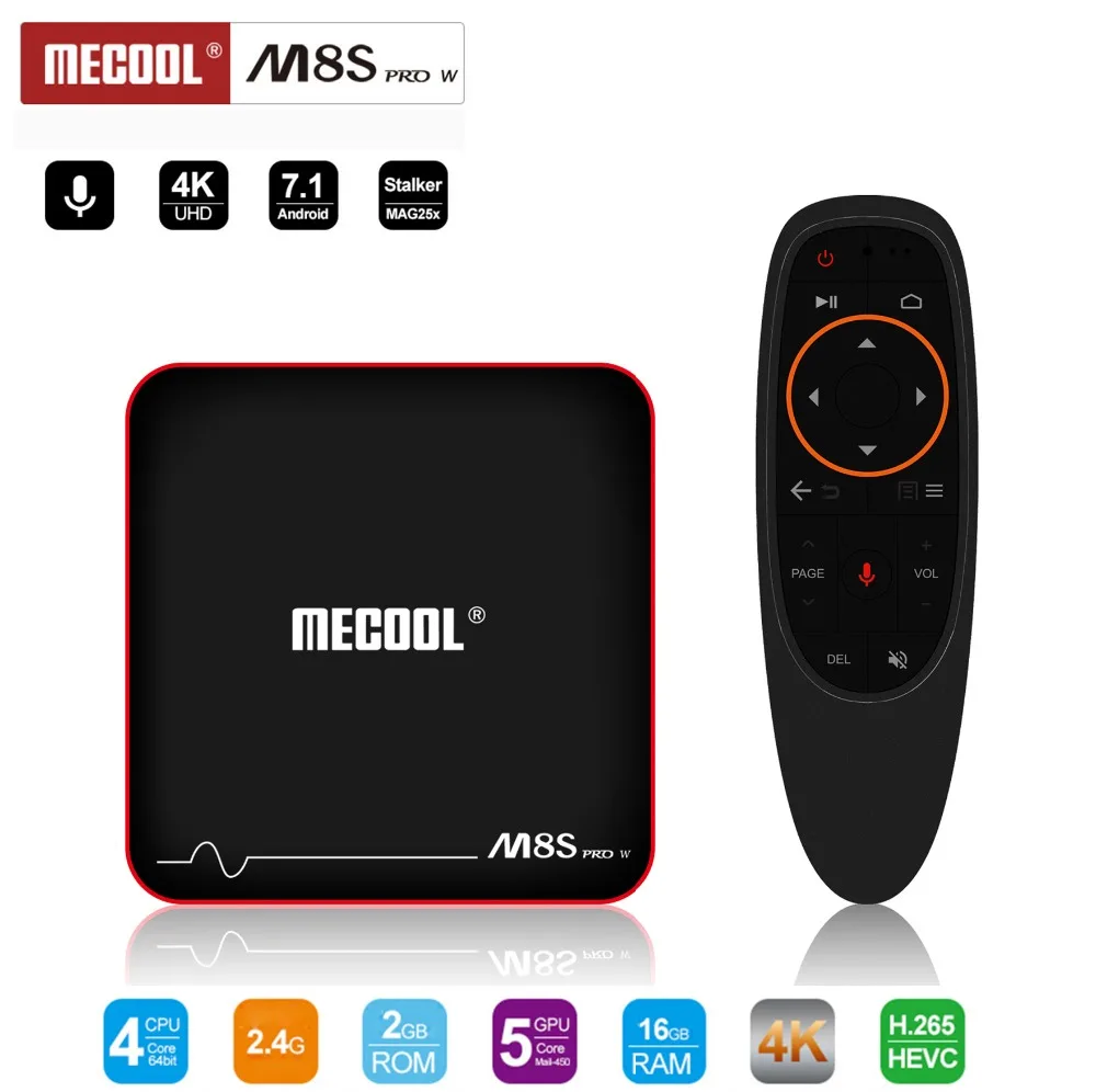 Mecool M8S PRO W Voice Control Smart TV Box Android 7.1 Amlogic S905W 2GB /16GB Media Player 4K H.265 Set-top Box
Mecool M8S PRO W Voice Control Smart TV Box Android 7.1 Amlogic S905W 2GB /16GB Media Player 4K H.265 Set-top Box