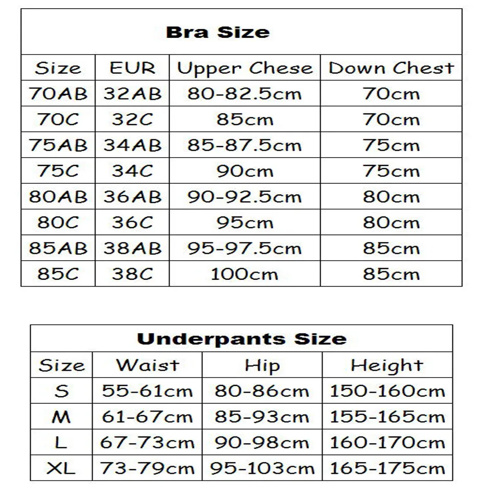 bra+underpants Size