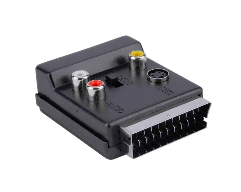 Newest Switchable Scart Male to Female Scart to 3 x RCA phono sockets 4-pin S-video socket Audio Adapter Convector
Newest Switchable Scart Male to Female Scart to 3 x RCA phono sockets 4-pin S-video socket Audio Adapter Convector