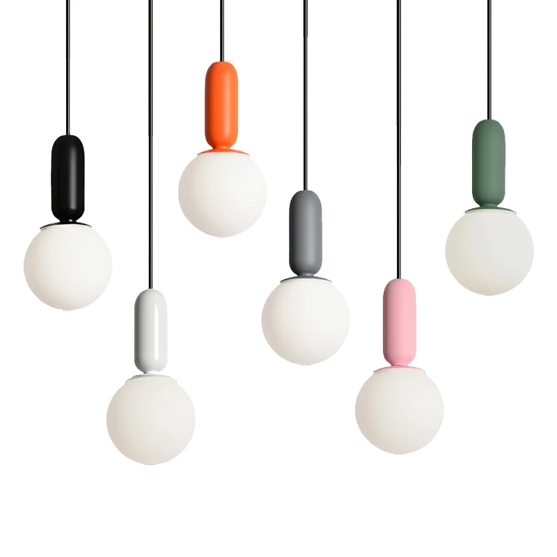Modern Light LED Pendant Light Glass Macarons Bedroom Living Room Droplight Kitchen Light Diningroom Art Decoration Hanglamp
Modern Light LED Pendant Light Glass Macarons Bedroom Living Room Droplight Kitchen Light Diningroom Art Decoration Hanglamp