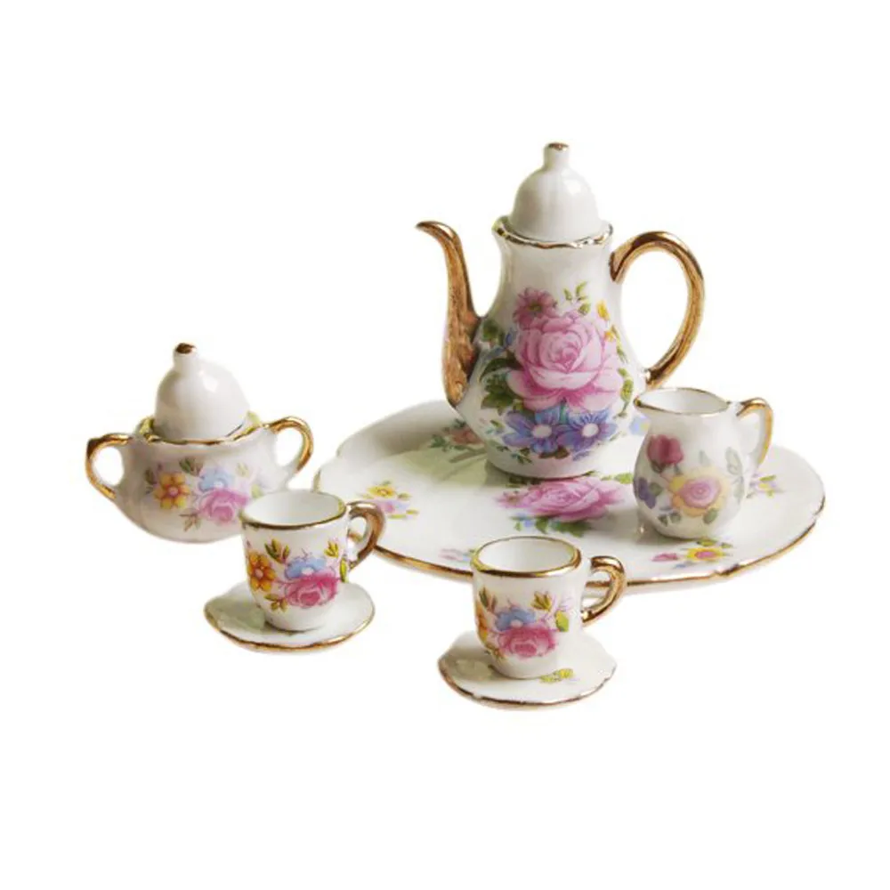 High Quality 8pcs Dining Ware Porcelain Tea Set Pink Rose Dish Cup Plate 1/6 Dollhouse Miniature funny Kids Toys Gift Z0306
High Quality 8pcs Dining Ware Porcelain Tea Set Pink Rose Dish Cup Plate 1/6 Dollhouse Miniature funny Kids Toys Gift Z0306