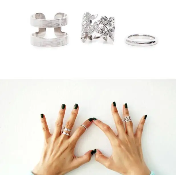 Latest Fashion Vintage Korean Version Three-Piece Metal Alloy tree leaf geometry round Female joint ring 3pcs/set
Latest Fashion Vintage Korean Version Three-Piece Metal Alloy tree leaf geometry round Female joint ring 3pcs/set
