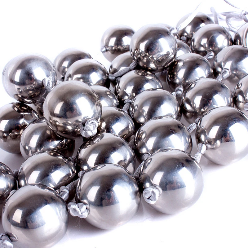 Stainless Steel Anal Beads Plug Heavy Metal Kegel Ball Vagina Tighten Trainer Ball Butt Plug Anal Sex Toys for Women Masturbator