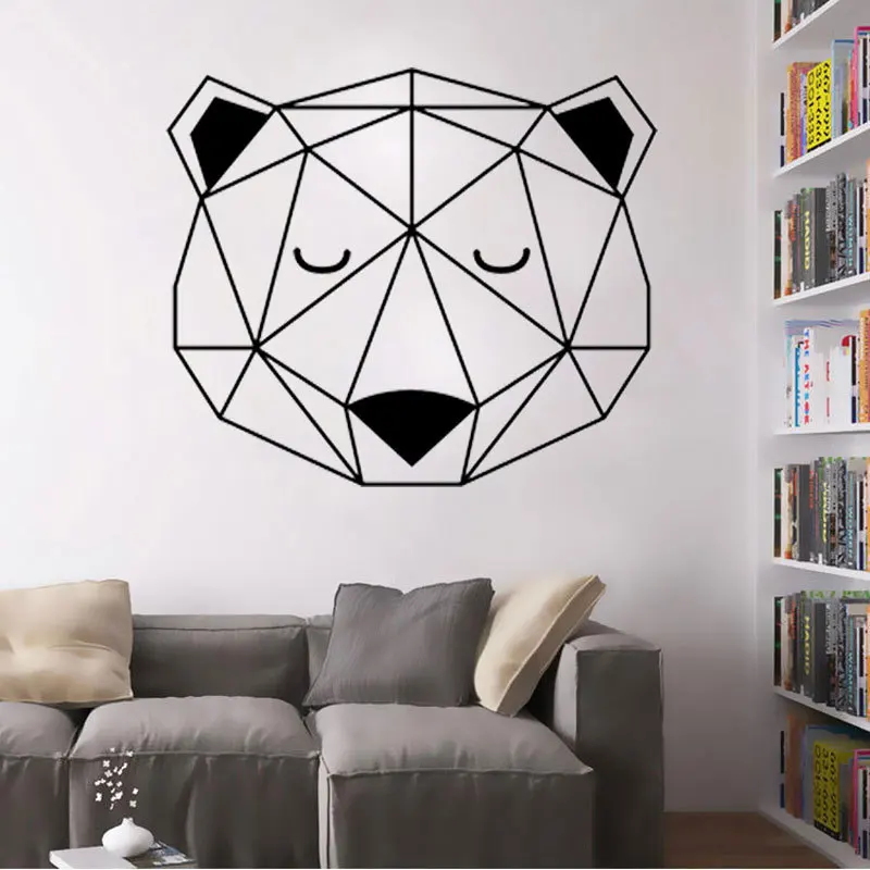 Nordic style bear head woodland wall affixed with geometric vinyl wall decorative children's room decoration
Nordic style bear head woodland wall affixed with geometric vinyl wall decorative children's room decoration