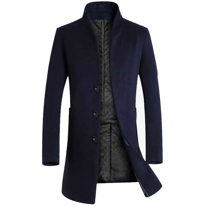 Men's Solid 3 Buttons Single Breasted Wool Winter Coats for Men Medium Long Jackets Man's Slim fit Peacoat 2019 Male Trench
Men's Solid 3 Buttons Single Breasted Wool Winter Coats for Men Medium Long Jackets Man's Slim fit Peacoat 2019 Male Trench