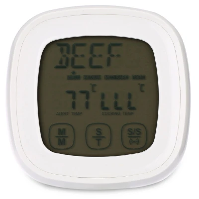 TS - 802A Touch Screen Meat Cooking Grill Thermometer Timer Alarm with Probe Kitchen food barbecue with timer function
TS - 802A Touch Screen Meat Cooking Grill Thermometer Timer Alarm with Probe Kitchen food barbecue with timer function