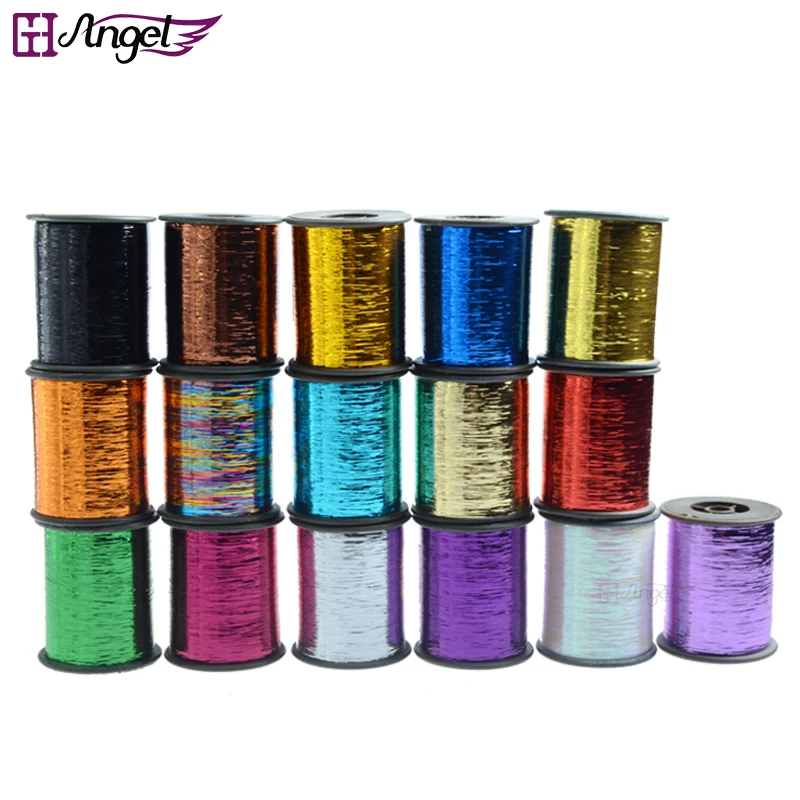 

Hot! -16 colors, 2000 meters(78740 inch)/roll, Glitz Sparkling Dazzle colorful Tinsel Hair Extensions